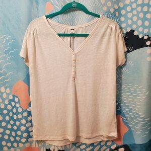 Sheer White Linen Top from Old Navy (S)